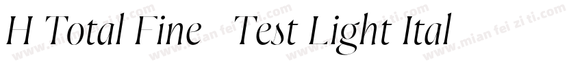 H Total Fine   Test Light Italic字体转换